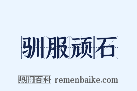 驯服顽石是什么意思的图片